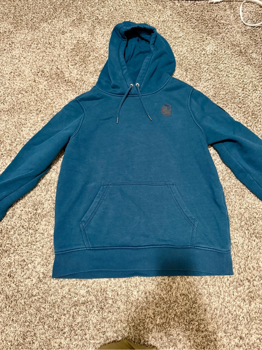 Carhartt Deep Teal Hooded Pullover Sweatshirt